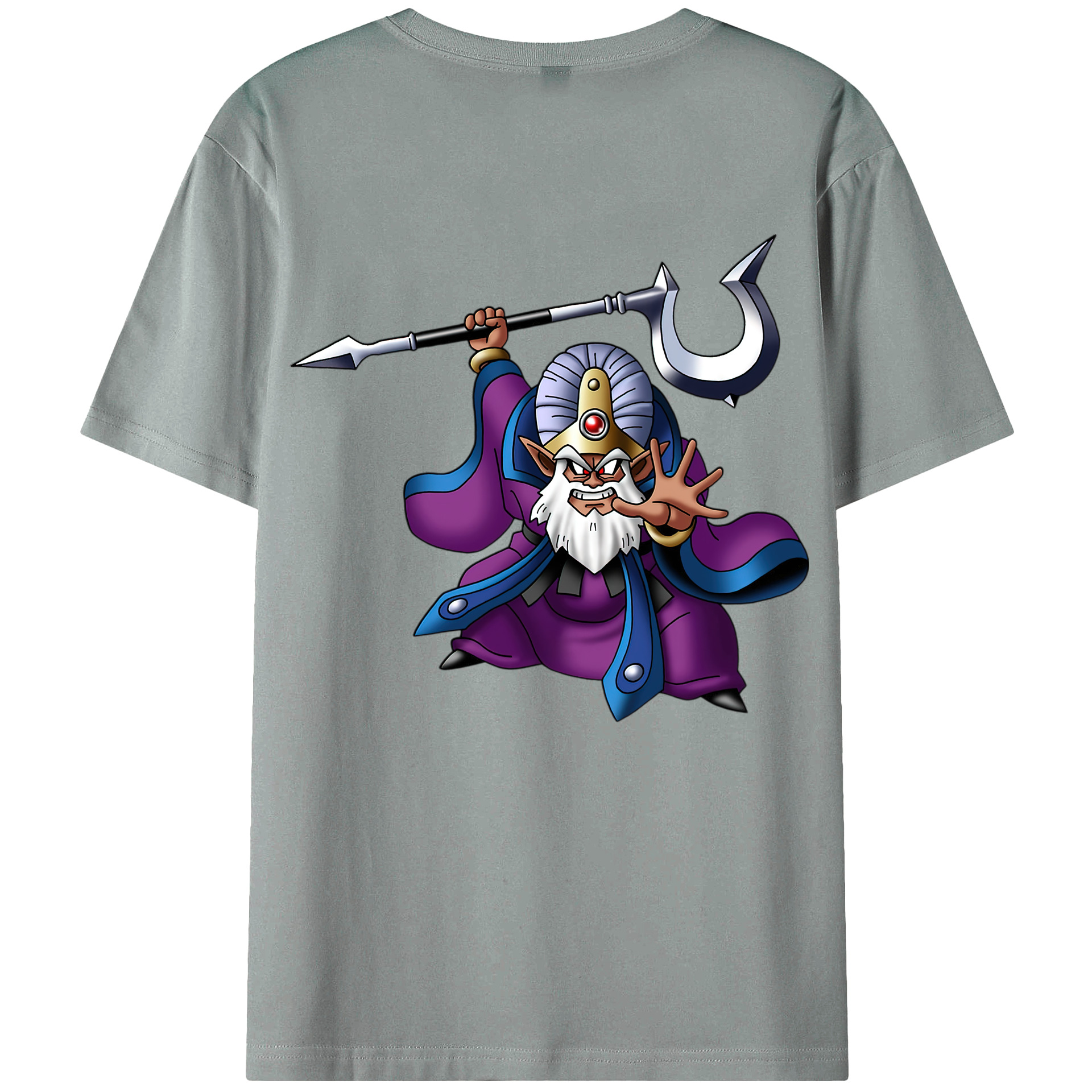 （画像用） ドラゴンクエスト Doragon Kuesuto Dragon Quest 綿100％ メンズ半袖Tシャツ（バックプリント） 通気性